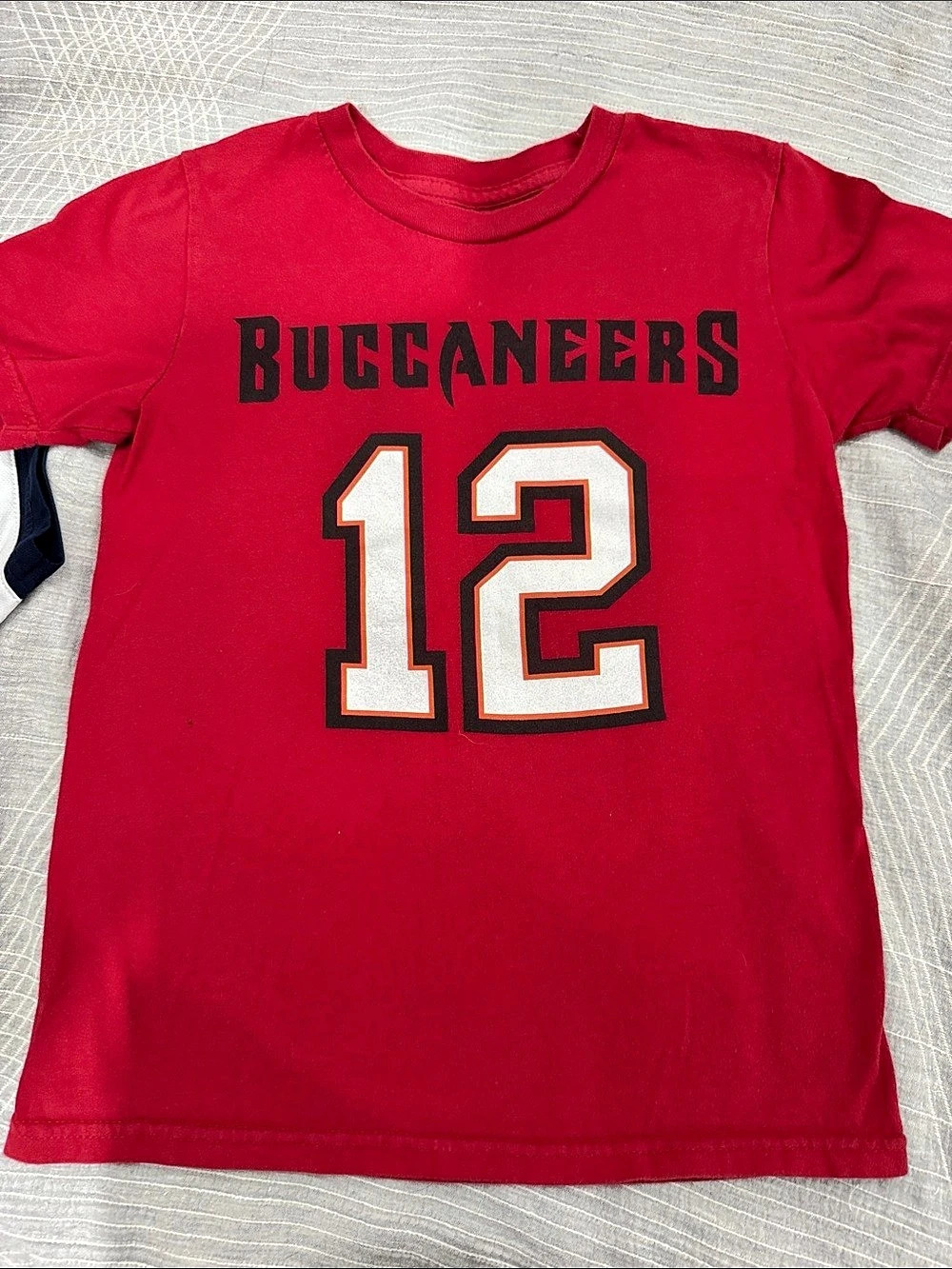 NFL Tom Brady #12 Kids Red Short Sleeve Tee 888